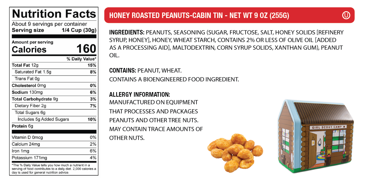 Trophy Nut™ Nutrition Information